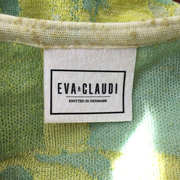Eva Claudi Dansih Sweater Cardigan zip M Yellow - Picture 4 of 4